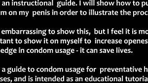 Putting condom on monster cock right