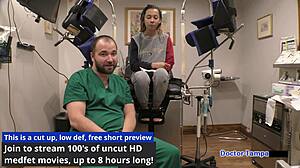 yo dr tampa gives kalani luana that university entrance physical backstage with curly latina tits out