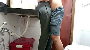 CAUGHT! MAID BENT OVER BATHROOM SINK BIG ASS RIPPED CLOTHES BLACKMAILED DOGGY CREAMPIE!