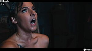 Freeze fetish mistress Amirah Adara binds male turns him into freeuse fuckdoll