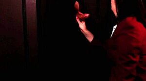 Innocent student deepthroats and swallows at gloryhole cum fest