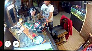 Wife caught riding biker cock on ring cam?