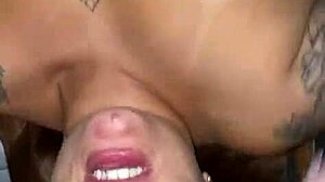 Hubby invites stranger to fuck my pussy hard in swing cabin