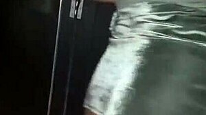 Hubby invites stranger to fuck my pussy hard in swing cabin