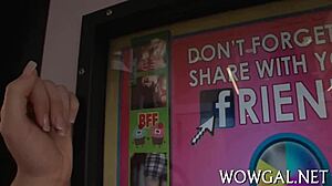 Teen bitch competes with pov cock in rough pussy pounding game