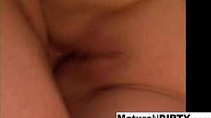 chubby mature woman takes cocks in pussy and ass during threesome