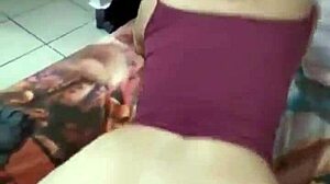 stepmom sneaks into living room for rough pov titty bounce ride