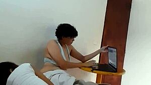 petite latina girlfriend's real homemade sex explodes with her sister watching part 1