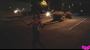 honey gold and dakota marr topless flashing outdoors sparklers