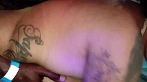 Puta swallows giant cock licks balls swing party creampie!