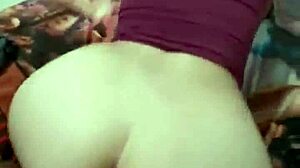 stepmom sneaks into living room for rough pov titty bounce ride