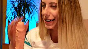 skinny tall teen's teasing blowjob handjob makes you throb