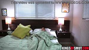 stepmom sneaks into his bedroom for some taboo fun