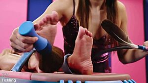 Candee Licious Giggles from Talia Mint's Intense Feet Tickling