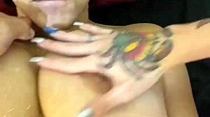 morena's huge natural tits steal the show in steamy kiss