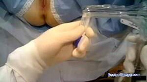 Behind Scenes: Blaires Pierced Nipples Latex Skirt Shaved Pussy Tease