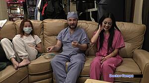 Behind Scenes: Blaires Pierced Nipples Latex Skirt Shaved Pussy Tease