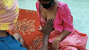 Indian desi maid bends over for boss's hard cock in kitchen