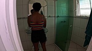 TALITA LIMA'S FIRST TIME BATHROOM BLOWJOB BEHIND THE SCENES RAW