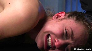 gagged brunette trainee open up for rough banging now