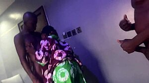 he drags cheating fat ebony wife for rough black threesome doggystyle pounding