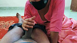 Indian desi maid bends over for boss's hard cock in kitchen