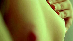 blonde model teases nipples pussy closeup slow-mo beauty