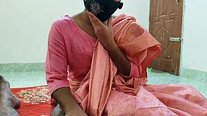 Indian desi maid bends over for boss's hard cock in kitchen