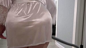 a home cam spies thick ass milf in robe big boobs peek