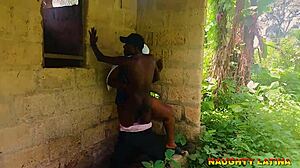 stepbrother gives neighbor quick rough doggystyle creampie pounding