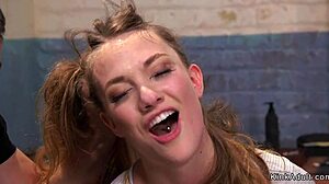 gagged brunette trainee open up for rough banging now