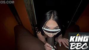 valerie kay's pawg ass gets sloppy gloryhole pounding by bbc king louie small