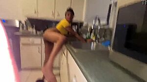 Yo, my throat goat thot stepsis gets ass-fucked by homie's BBC in kitchen drama!