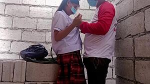 Pinay college babe fucked hard abandoned site!