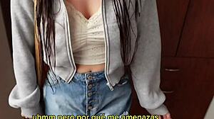 stepsis in jean shorts sneaks fuck so parents won't know