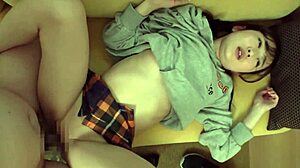 Tiny 138cm Gymnast's Secret Fuck Lesson After Practice Alone!