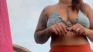 Beach pussy swells wet and ready for thick cock pounding!