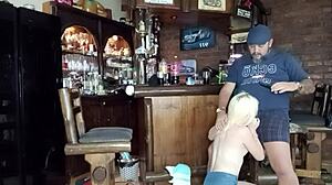 blonde babes take turns deepthroating old man's cock 😍💦