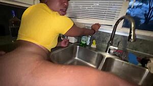 Yo, my throat goat thot stepsis gets ass-fucked by homie's BBC in kitchen drama!