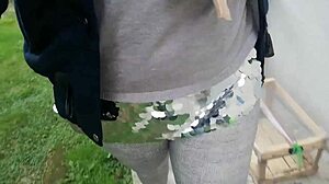 Flashing Tits in Public Garden, Soaking Tight Pants
