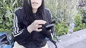 damn i met estefani that cute colombian neighbor sucking my asshole like crazy!