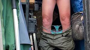 Quick solo wanker blasts massive cum load fast