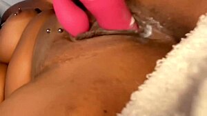 curvy ebony squirts from vibrator ass pounding?