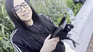 damn i met estefani that cute colombian neighbor sucking my asshole like crazy!