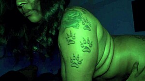 Big Booty Freak Chokes on Huge Cum Load!