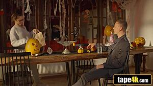 Halloween Latina Tattoo Hookup Big Cock Hardcore Pound!