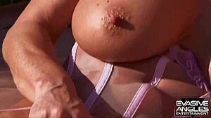 cala craves bends over in garter belt stockings flashing bubble butt asshole for deepthroat interracial