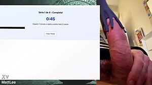 Watch this muscular fat guy's 19cm monster cock endure endless handjob workout without cumming!