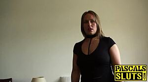 Classy British submissive with big ass and tits bound spanked roughly dominated in hardcore maledom bondage sex