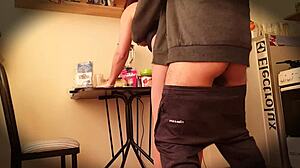 Spy cam catches stepsis Miranda's miniskirt pussy in hidden house